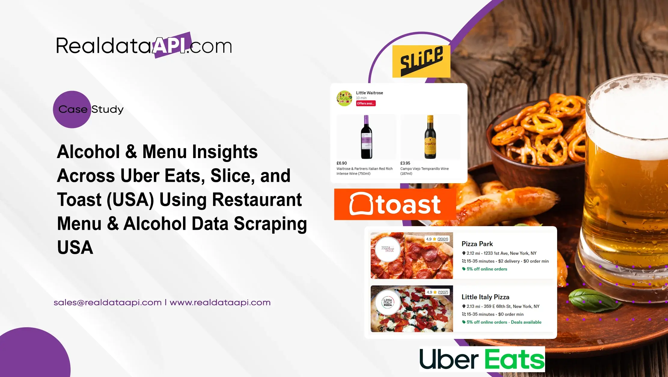 Alcohol & Menu Insights Across Uber Eats, Slice, and Toast (USA) Using Restaurant Menu & Alcohol Data Scraping USA